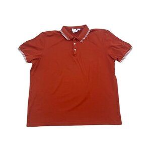 Salvatore Ferragamo orange classic polo shirt size XL